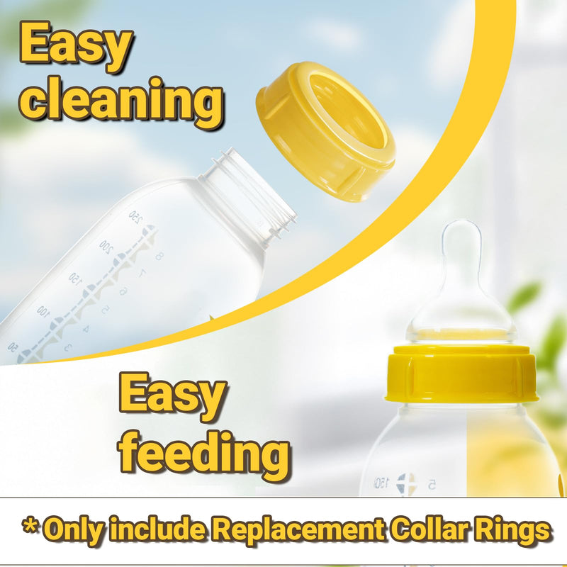 [Australia] - 2PCS Replacement Collar Rings for Medela Bottles 5oz & 8oz,Bottle Caps Compatible with Plastic & Glass Bottles | Mess Free No Leak or Spill, BPA FreeÔºàNo BottleÔºâ 