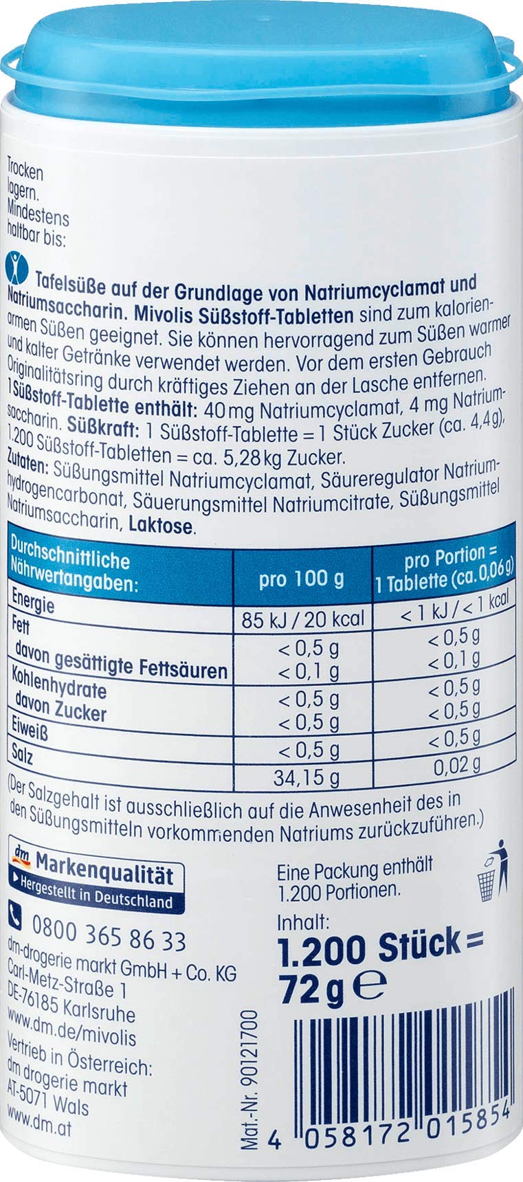 [Australia] - MIVOLIS sweetener tablets 2400 pieces - table sweeteners | Germany 
