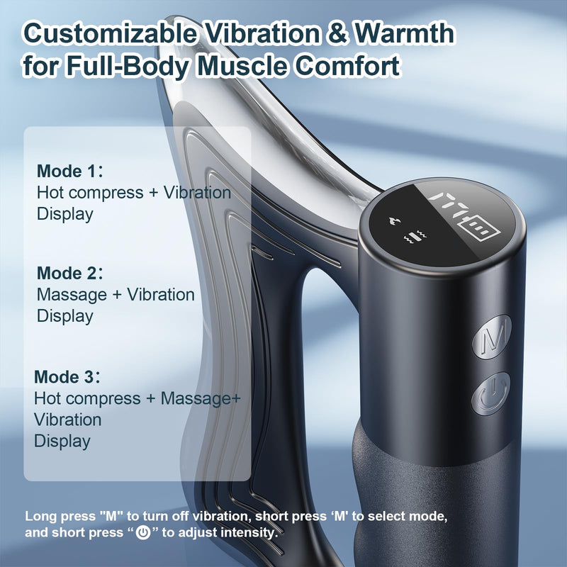Electric Muscle Scraper Tool with Heat & Vibration, Multifunctional Electric Fascia Knife Tools with LED Display, Body Gua Sha Massage Tool – Best Dad Ever Gifts, Athletes & Office Workers 001
