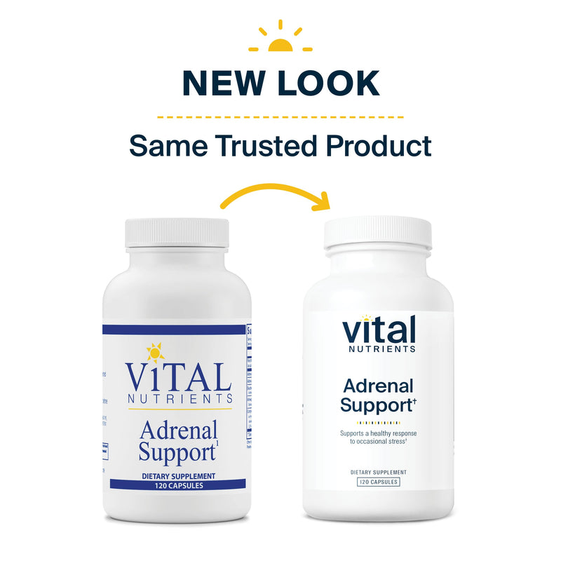 [Australia] - Vital Nutrients Adrenal Support | Adrenal Support Supplements for Gland Function and Cortisol Management | Supports Energy and Stress Levels | Gluten, Dairy, Soy Free | 120 Capsules 120 Count (Pack of 1) 