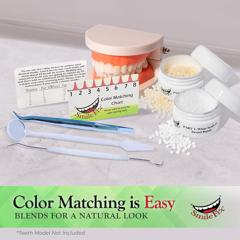 [Australia] - BF Products SmileFix Deluxe Dental Repair Kit - Color Matching Compound - Includes Tools - Missing Or Damaged Teeth - Fix Gaps, Broken Teeth - Durable Tooth Repair - Fast & Easy Process 