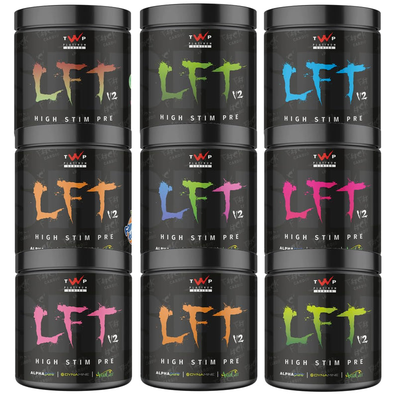 TWP Nutrition Platinum Series LFT V2, High Stim Strong Pre Workout, 390g and 30 Servings, 9 Great Flavours (Fantasy Twist) Fantasy Twist