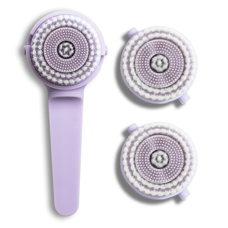 Anisa Beauty Cleansing Brush & Replacement Head Value Set - Cleansing Brush and Two Replacement Heads - Premium Professional Quality Face Cleansing Set - Synthetic Fibers for Gentle Exfoliation