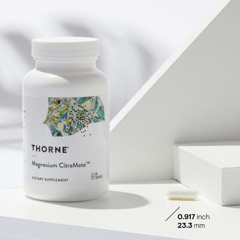 THORNE - Magnesium CitraMate & Vitamin D-5000 Duo - Heart, Bones, Muscles - 60 to 90 Servings