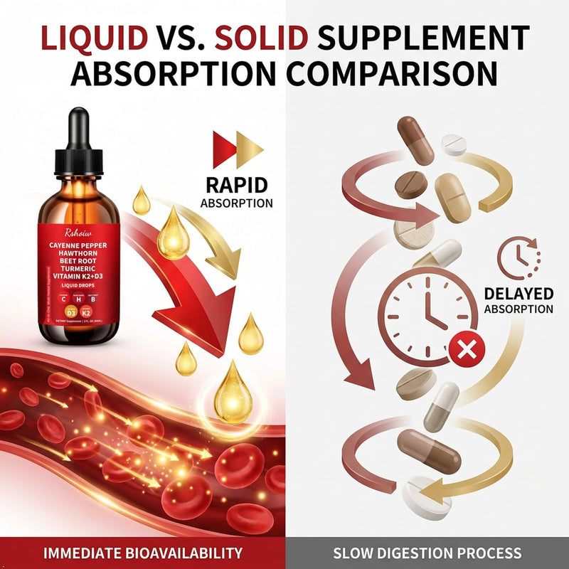 Cayenne Pepper Drops Supplement Liquid with Hawthorn Berry, Vitamin D3 K2, Turmeric Curcumin, Beet Root, Ceylon Cinnamon Vegan- Friendly - 60ml