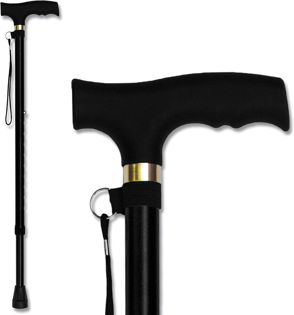 [Australia] - Milisten Adjustable Cane Retractable Walking Cane Lightweight Portable Hand Walking Stick for Men Women Elderly Seniors Handicap Black 