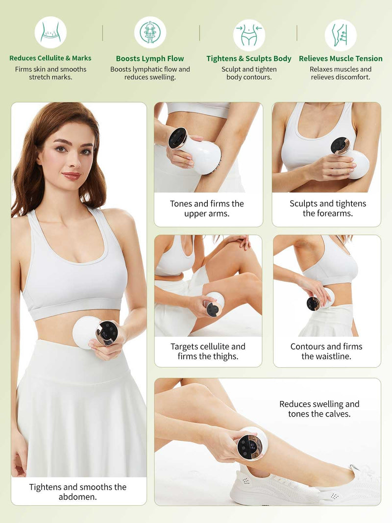 Lymphatic Drainage Massager & Anti Cellulite Massage Tool, for Legs, Arms & Belly, Body,Helps Reduce Stretch Marks & Cellulite