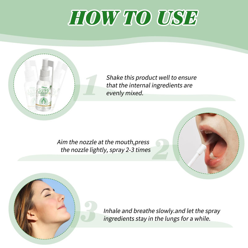 [Australia] - Lung cleansing, herbal lung spray, 2 pieces 30 ml, herbal lung cleansing spray, herbal spray suitable for daily use 