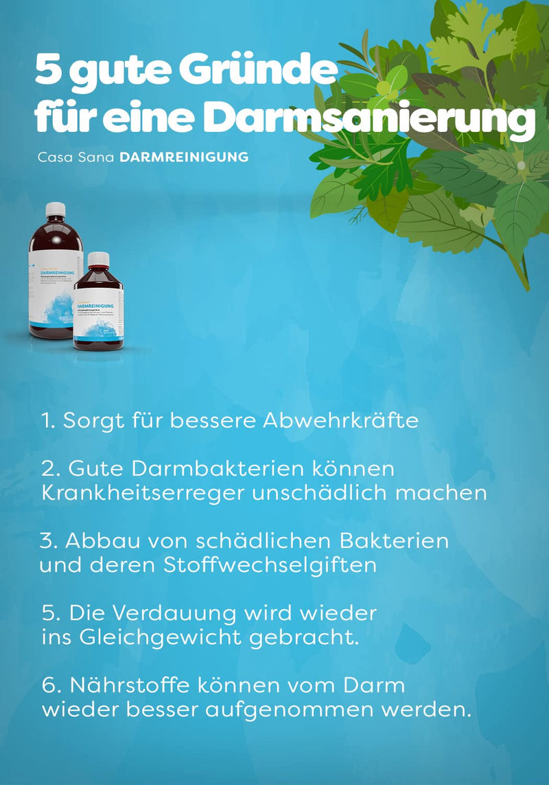 [Australia] - Casa Sana INTESTINAL CLEANING, 1000 ml - gentle and gentle cleansing of the intestines without a laxative effect 