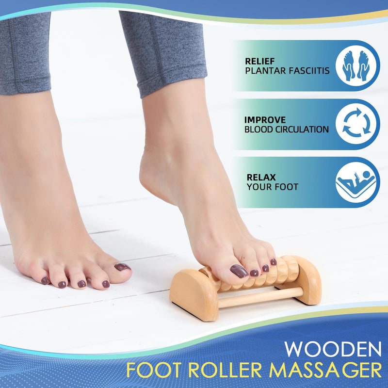 Plantar Fasciitis Relief Pad with Foot Roller, Fascia Stretcher Toe Stretcher for Heel Spurs, Achilles Tendonitis, Tight Calves & Foot Drop Black - Pro