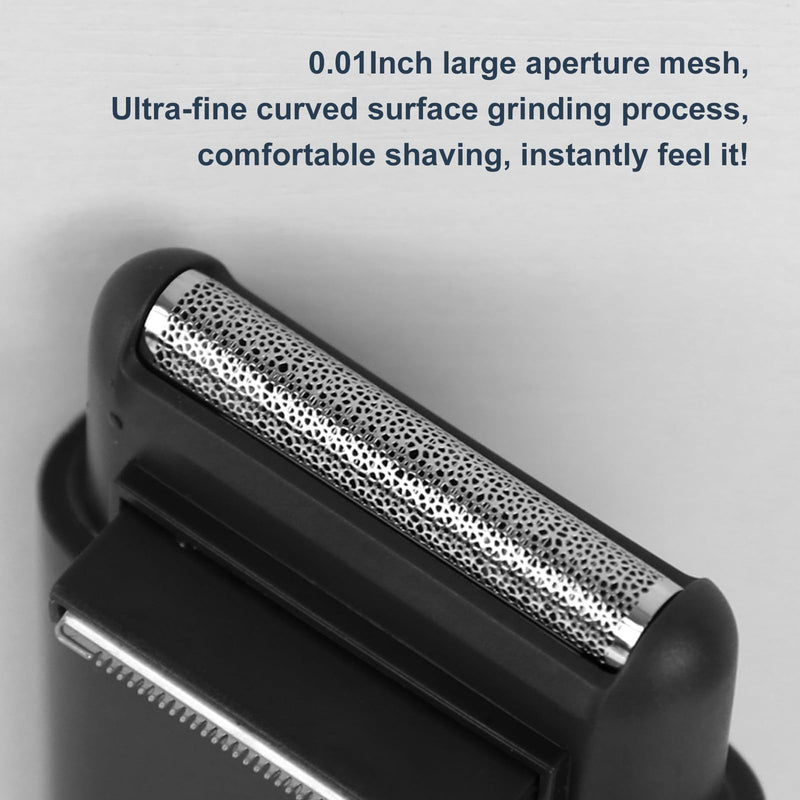Electric Razor for Men, Mini Electric Foil Shavers with Beard Trimmer,Wet Dry Cordless Shavers, Portable Men’s Travel Razor for Shaving Face, USB-C Rechargeable - Black