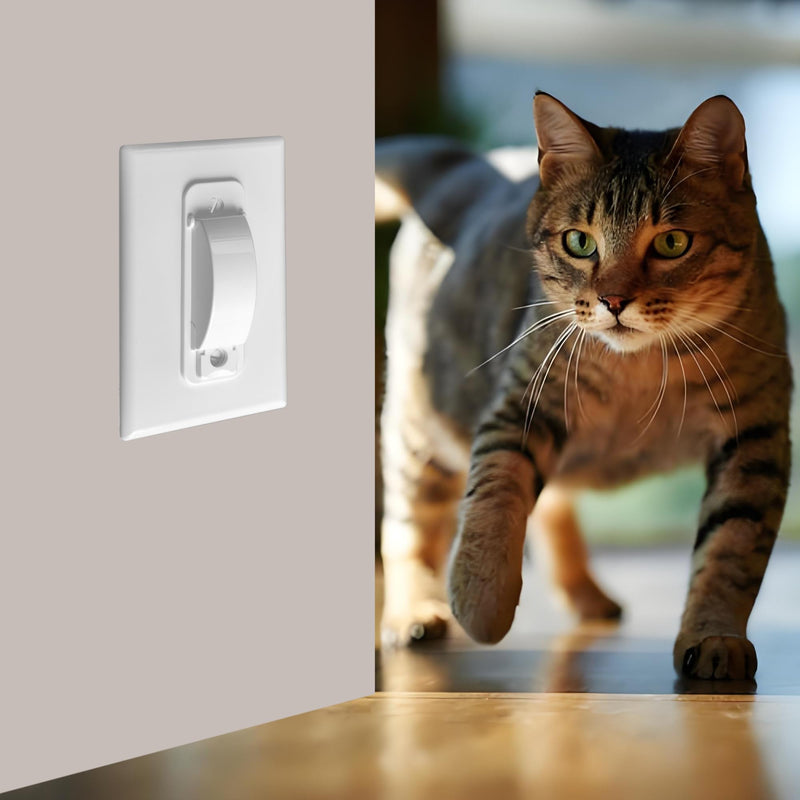 [Australia] - 2 Light Switch Guard Cover, Baby Proof Wall Switch Cover Guard for Toggle Light Switch Protects Your Lights or Circuits from Being Accidentally Turned On or Off 2 pack / white 