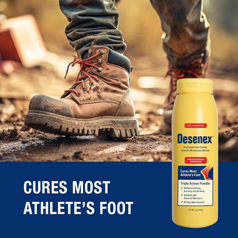 Desenex Antifungal Powder, Cures Athlete's Foot, 2% Miconazole Nitrate 3 oz (85 g)(Pack of 1)