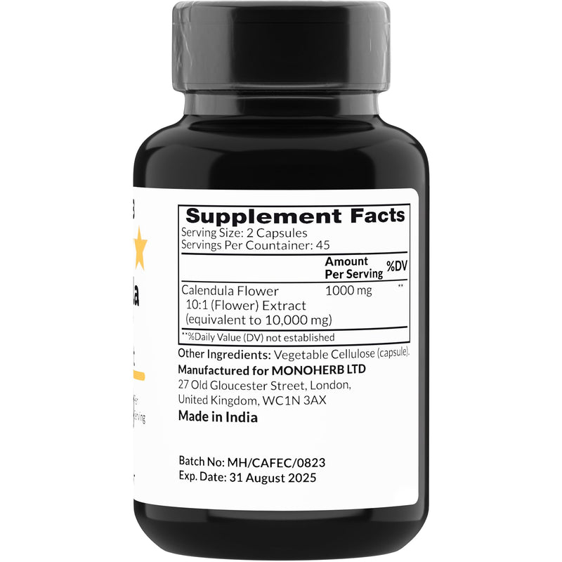 [Australia] - Calendula Flower Extract 1000 mg - 90 Vegetarian Capsules 
