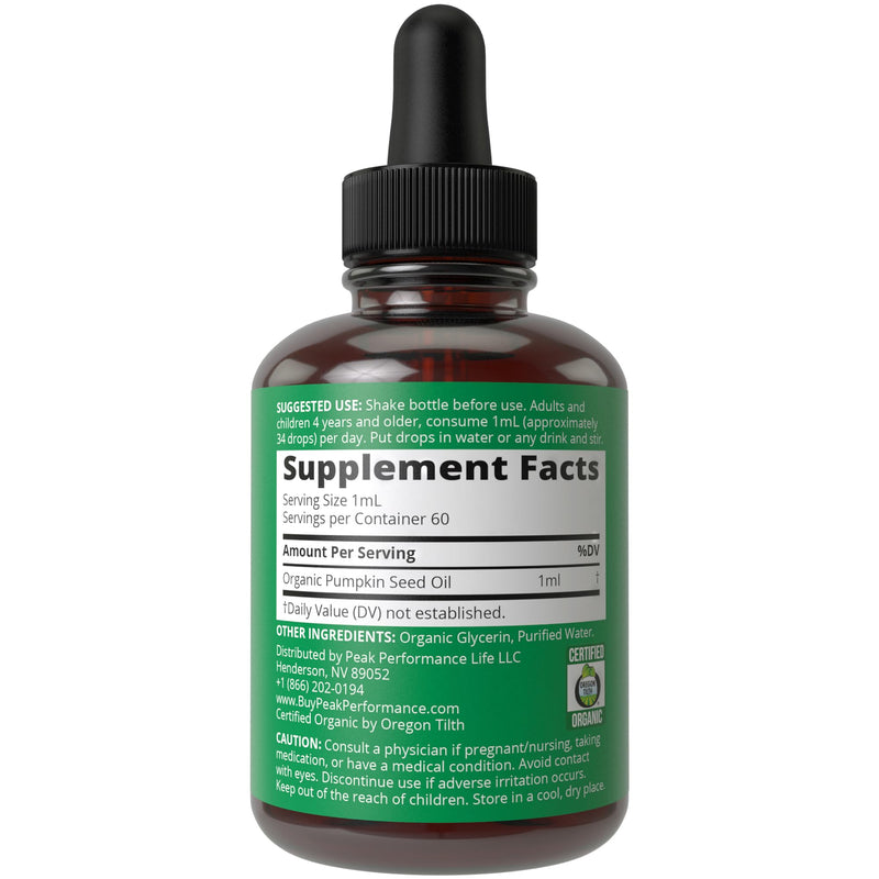 [Australia] - Pumpkin Seed Oil. USDA Organic Vegan Liquid Drops Extract For Women and Men. Supplement For Hair Growth, Skin Health, UT, Prostate Support. Zero Sugar, Gluten Free. Take Orally No Capsules 
