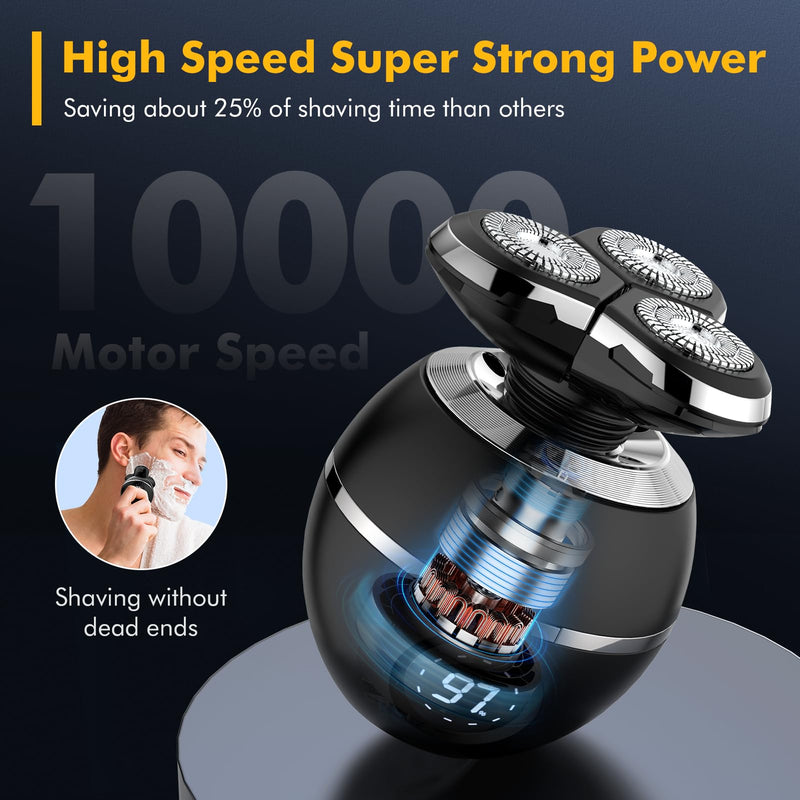 [Australia] - Electric Razor for Men, 2025 Upgrade Electric Shavers for Men, Cordless Rechargeable Shaver for Men, Wet/Dry Mens Shaver Face Shaver, Quick Electric Razor Grooming Kit 