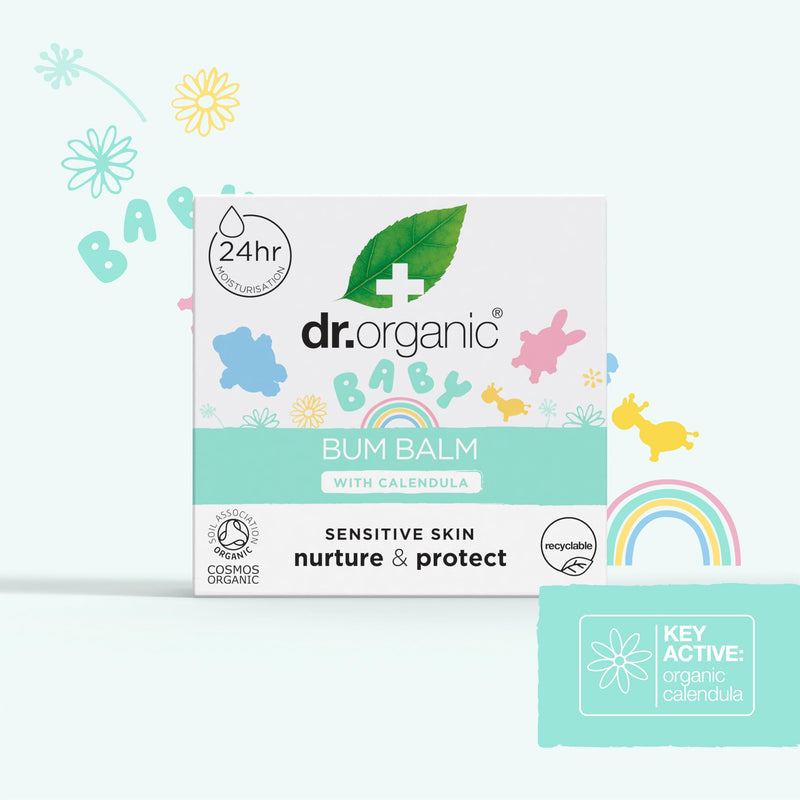 [Australia] - Dr Organic Baby Butt Balm with Calendula, Diaper Rash Cream, Sensitive Skin, Lanolin, Natural, Vegan, Dermatologically Tested, Cruelty Free, Paraben & SLS Free, Certified Organic, 50ml 