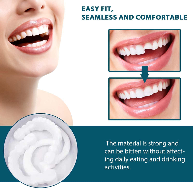 [Australia] - Prostheses Fake Teeth, Smile Teeth Veneers, Cosmetic Temporary Teeth Dentures Prosthesis Artificial Veneers Teeth Top and Bottom Teeth 02 