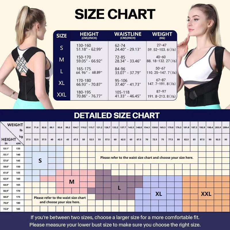 [Australia] - Posture Corrector for Women and Men, Adjustable Shoulder Posture Brace, Back Straightener Posture, Used for Middle and Upper Spine Large 