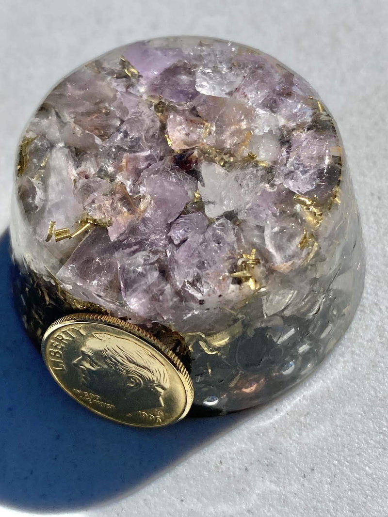 [Australia] - Amethyst, Ametrine Orgone Generator Energy Accumulator 528Hz/7.83Hz/Advance Harmonics Many Beautiful Ingredients and Colors!! (Amethyst, Ametrine) Amethyst, Ametrine 