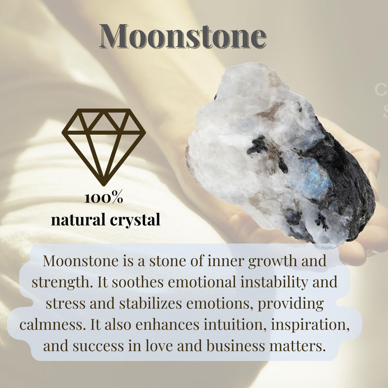 [Australia] - XIANNVXI Moonstone 1.8-2.2" Large Raw Crystals and Healing Stones Natural Rough Crystal Rocks for Decor Gifts Tumbling Cabbing Polishing Fountain Rocks 1PCS 