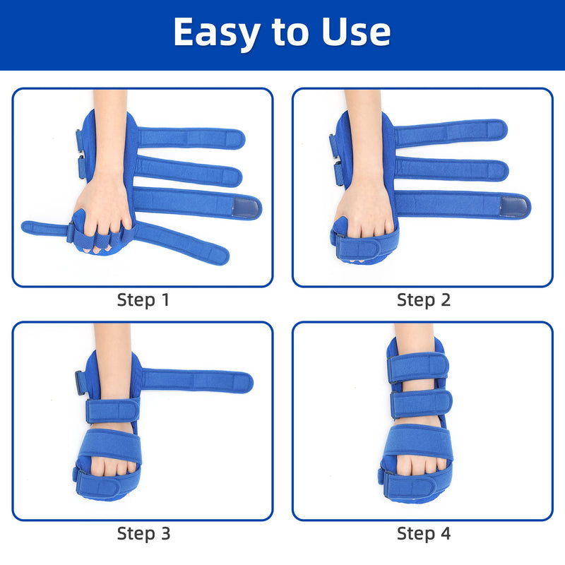 [Australia] - Fanwer Resting Hand Splint, Stroke Hand Therapy Equipment for Stroke Recovery Patients, Carpal Tunnel Syndrome, Arthritis, Tendinitis, Metacarpal Breaks Large Right 