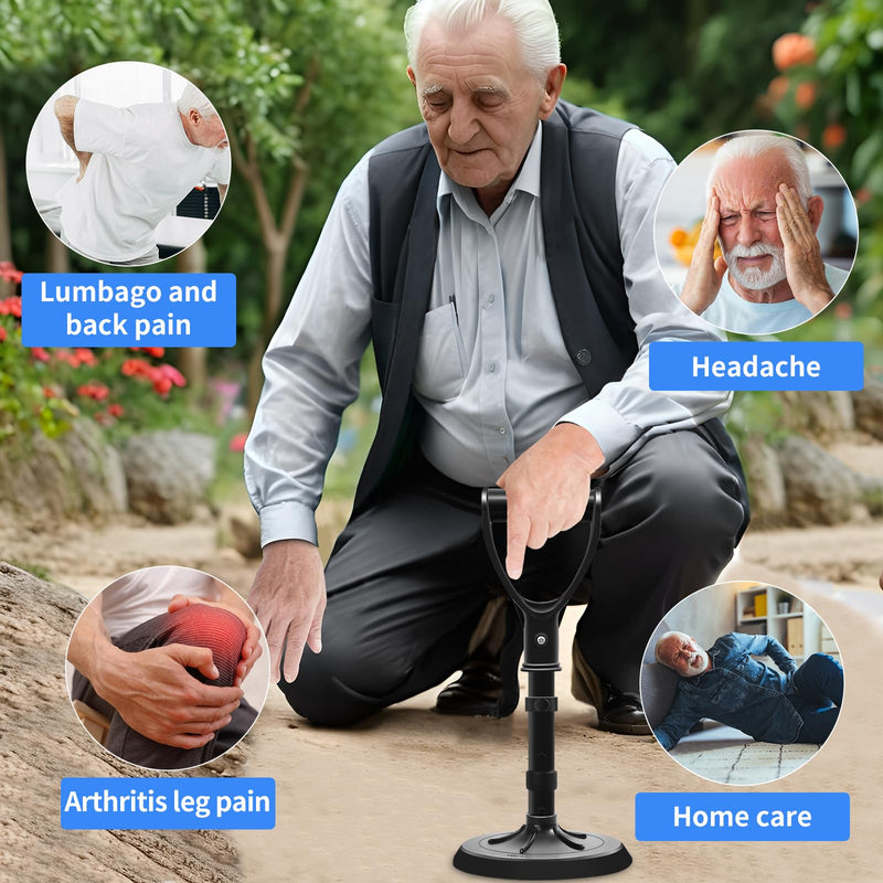 [Australia] - Upgraded Portable Standing Aid with Integrated Reinforced Fixation Buttons and Oversized 7" Base, an Adjustable Standing and Daily Living aid Designed for Seniors 