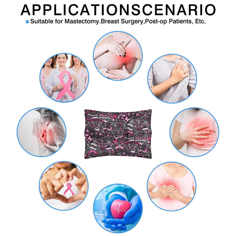 [Australia] - Chemo Port Pillow,Post Heart Surgery Pillows for Pacemaker Seatbelt Protection,Mastectomy Pillow,Chemotherapy Must Haves for Women Cancer Care Gifts Pink 