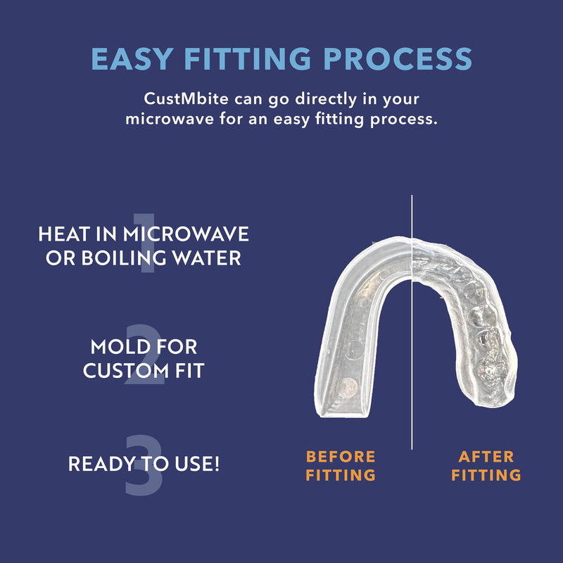 Nightguard for Kids Teeth Grinding - CustMbite Dental Mouth Guard for Bruxing and Clenching at Night During Sleep (2-Pack)