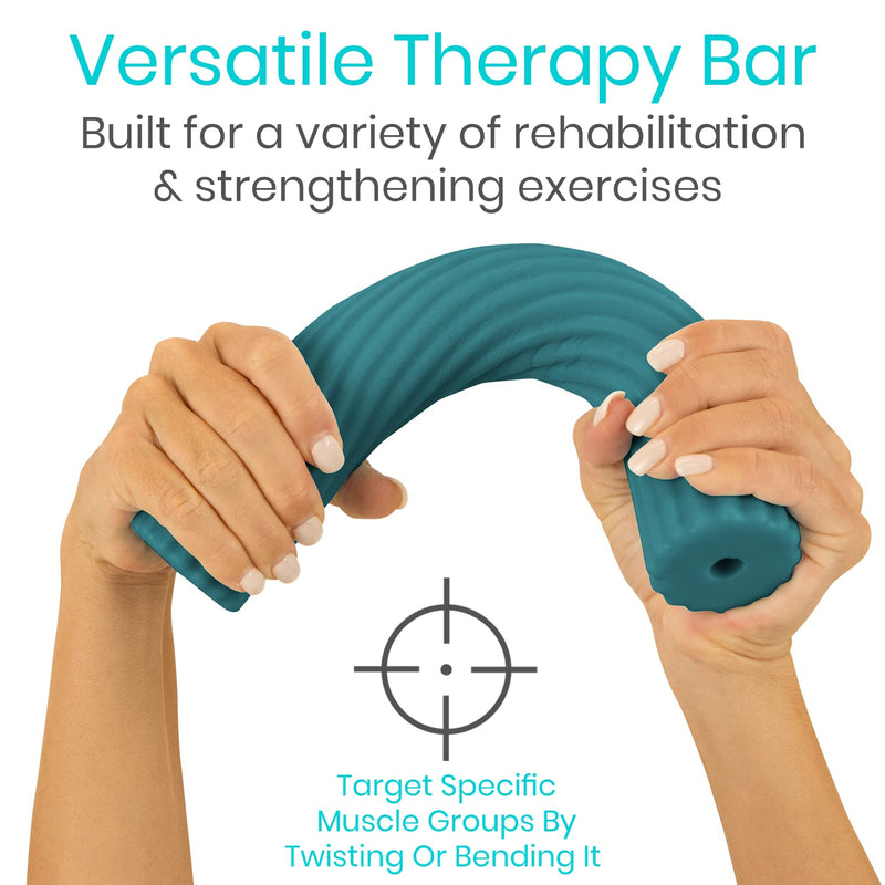 [Australia] - Vive Twist Bar for Physical Therapy & Tennis Elbow Relief - For Improving Tendonitis & Grip Strength - Flex Resistance for Golfers, Hand, Epicondylitis, Equipment - Strengthens Wrists & Forearms Heavy 