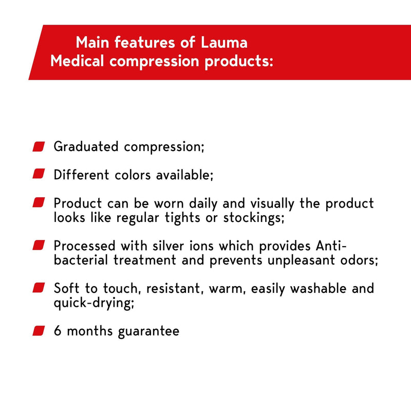 [Australia] - Lauma Medical, 23-32 mmHg open toe compression stockings class 2, varicose veins, often swelling in the legs, pain in calves and feet (long, XL size, beige) AG307-4D-8001 