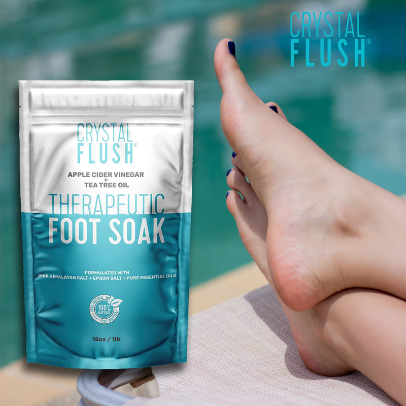 [Australia] - Foot Soak with Apple Cider Vinegar, Tea Tree Oil & Pink Himalayan Salt – Deodorizes 16 oz - Discover More About Our Complete 2-Step Anti-Fungal Solution & Related Skincare Tips by Visiting us Online 