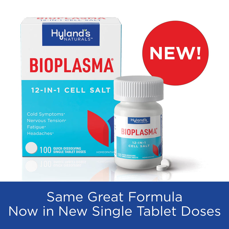 [Australia] - Hyland's Bioplasma Cell Salts Tablets (2 pack) Naturals, Natural Combination of all 12 Cell Salts (100 count) 2 Pack 