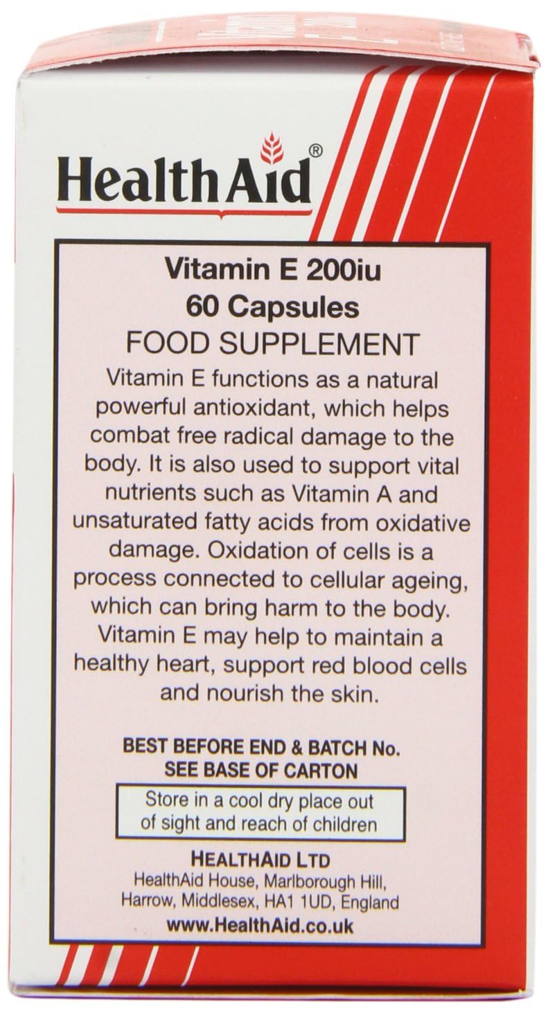 HealthAid Vitamin E 200iu - 60 Vegicaps