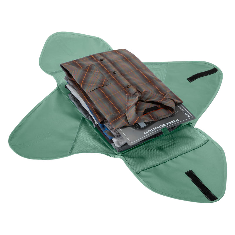 Eagle Creek Pack-It Reveal Garment Folder, Large, Willow Green | Travel Garment Bag with Compression Wings to Maximize Luggage Space, Convenient Top Handle, Quick-Drying Material