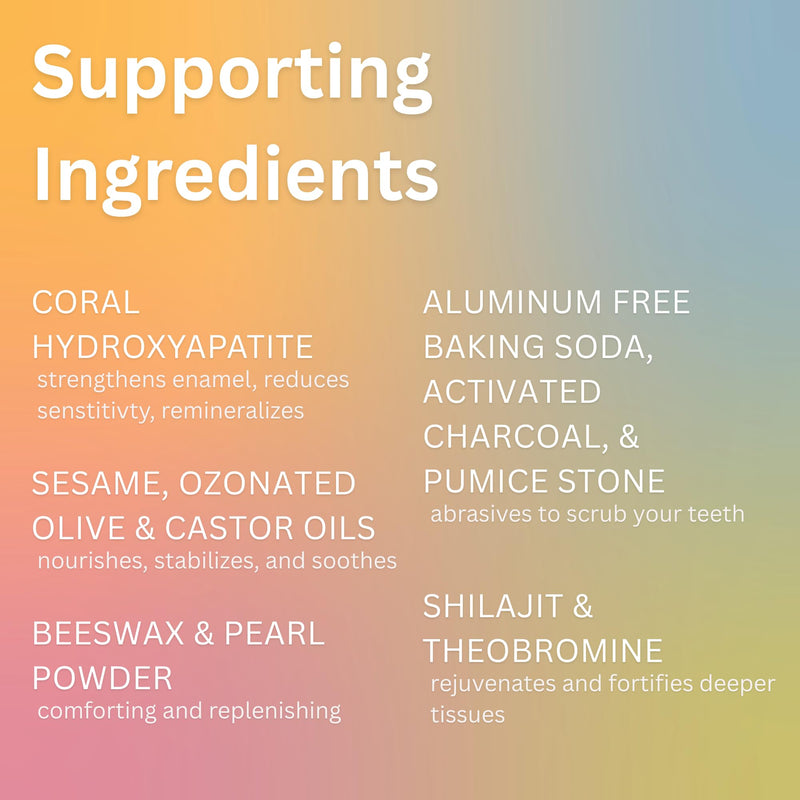Bliss Energetics Minty Whitening Tooth Scrub - Remineralizing Hydroxyapatite Toothpaste with Shilajit, Baking Soda, Activated Charcoal & Ground Pumice Stone - 2oz Mint Abrasive Tooth Polish
