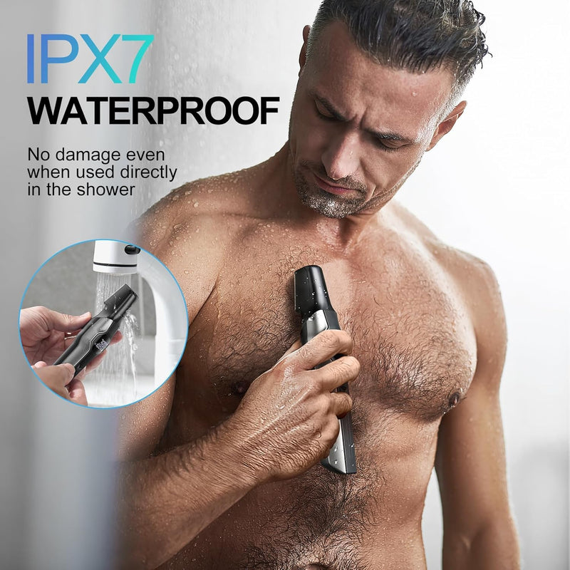 [Australia] - Beard Trimmer for Men - 14 Piece Professional Mens Grooming Kits, Multi Beard Kit for Beard face Nose Ear Hair Trimmer Hair Clippers IPX7 Wet & Dry Use 210 Mins Mustache Trimmers Men Gifts (Black) Black 