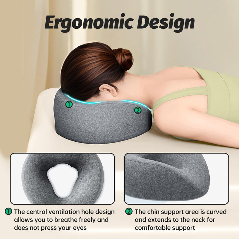 [Australia] - Face Down Pillow with Face Cradle Pad, Massage Headrest for Bed, BBL Pillow After Surgery Post Eye Surgery Vitrectomy Recovery - Comfortable Support for Faster Healing & Pain Relief 