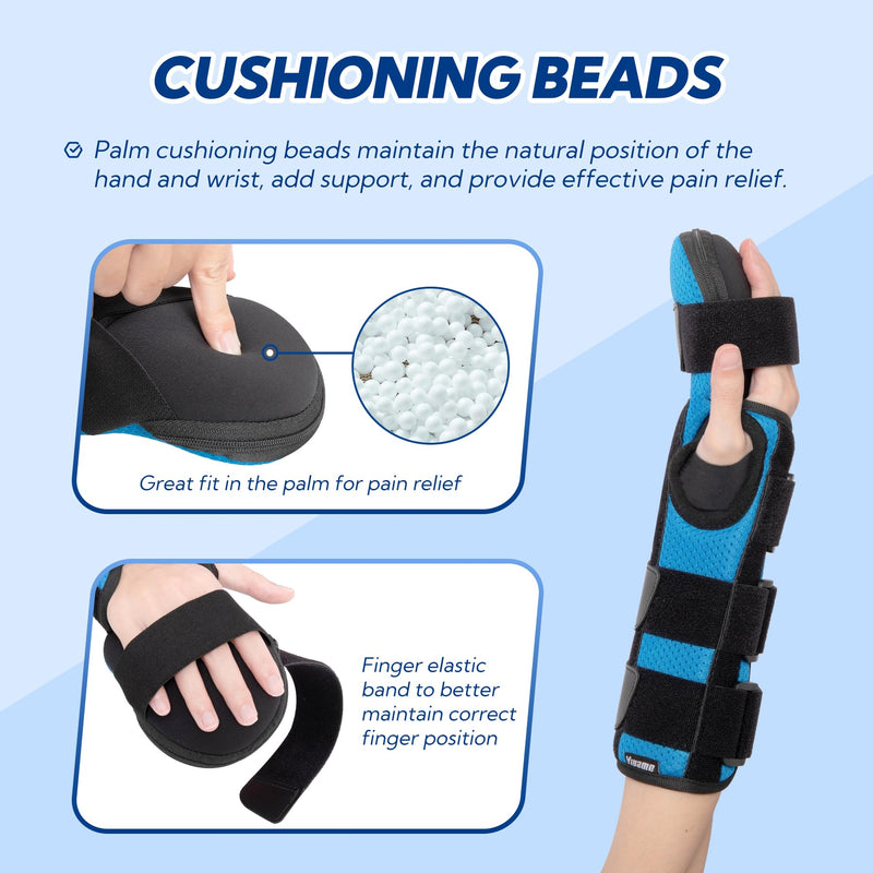 Resting Hand Splint, Stroke Hand Wrist Brace for Carpal Tunnel Wrist Night Support, Pain Relief for Stroke Recovery, Flexion Contractures, Arthritis, Tendonitis, Right Hand, L