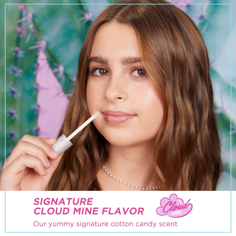 [Australia] - Petite N Pretty Beginner CactiCali Makeup Set for Kids, Teens, & Tweens - Natural Eyeshadow and Cheek Makeup Palette & 10k Shine Lip Gloss (Diamond Heist) 