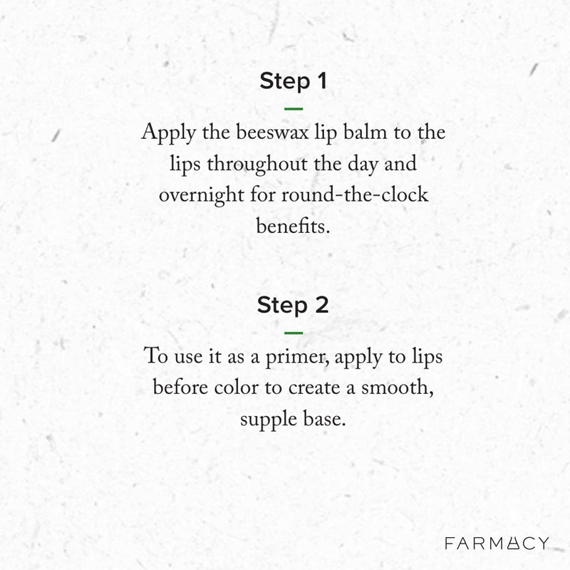 Farmacy Beeswax Lip Balm - Honey Butter Moisturizing Lip Care Enriched with Cupuaçu & Cocoa Butters, Proprietary Honey Blend and Vitamin E to Nourish, Soften & Heal (3.4g) 0.12 Fl Oz (Pack of 1)