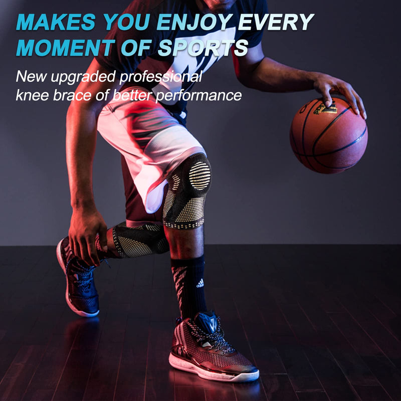 [Australia] - NEENCA Copper Knee Brace for Knee Pain, Knee Support with Patella Pad & Side Stabilizers, Compression Knee Sleeve for Sport, Workout, Arthritis, ACL, Joint Pain Relief, Meniscus Tear- FSA/HSA Eligible High Copper - XXL 