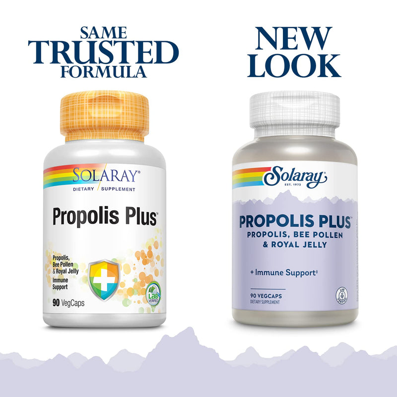 [Australia] - SOLARAY Propolis Plus | Healthy Immune System Support with Propolis, Bee Pollen & Royal Jelly | 90 VegCaps 