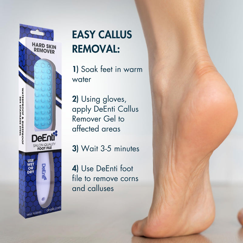 [Australia] - DeEnti Metal Foot File, Professional Grade Stainless Steel, Salon Quality Callus Remover, Lightweight Foot Scrubber, Home Manicure and Pedicure Tools 