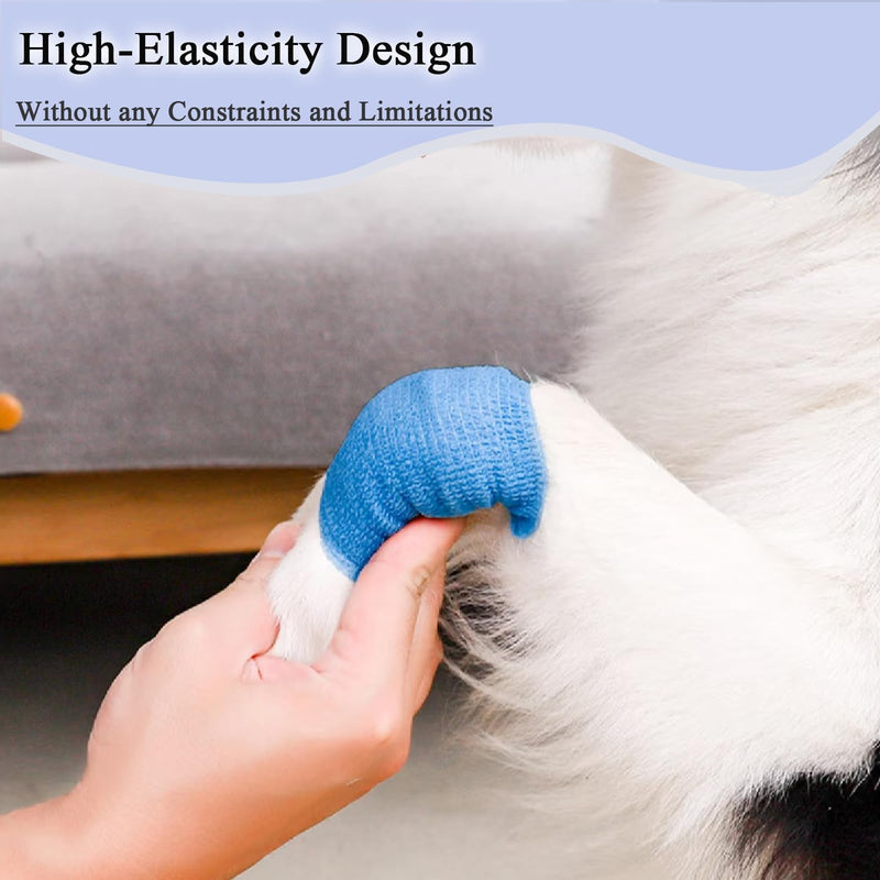 20 Rolls Self Adhesive Bandage 4 inch Self Adherent Cohesive Bandages, 10cm x 4.5m Elastic Breathable Bandage Wrap for Wriste, Sports and Stretch Athletic,Pet Vet Wrap for Horse,Dog,Cat Mixed-20 Rolls
