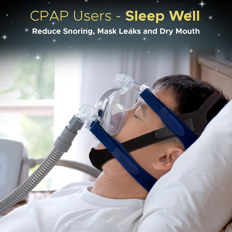 [Australia] - Chin Strap for Sleeping, CPAP Chin Strap, Anti Snoring, CPAP Chin Strap to Keep Mouth Closed, Adjustable, Breathable and Comfortable 