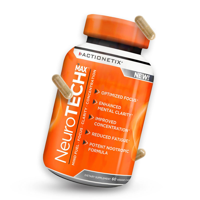 [Australia] - NeuroTech MAX Brain Supplements for Memory and Focus, Caffeine Free Nootropic Brain Supplement, Rich Brain Supplements with DMAE, Bacopa, Huperzine for Atheletic Performance 