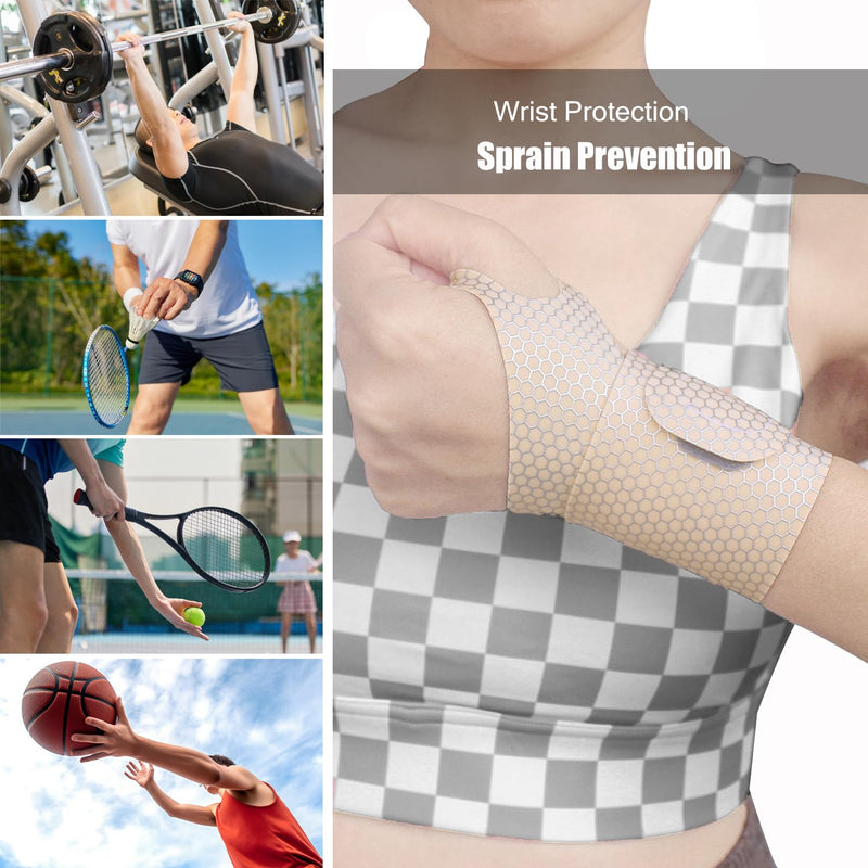 [Australia] - 2 Pcs Ultra-Thin Wrist Brace Support for Carpal Tunnel, Pain Relief, Arthritis, Tendonitis, Elastic Wrist Wraps Right and Left Hands - Compression and Support for Fitness Enthusiasts (Skin Tone) Skin Tone 