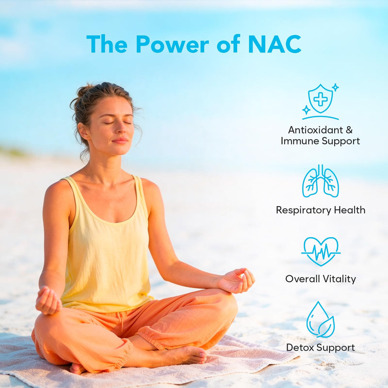 NAC Supplement N-Acetyl-Cysteine 600mg Capsules | High Strength 120 Tablets | UK Manufactured | Antioxidant, Glutathione Precursor, Immune Support | for Liver Detox & Respiratory Support