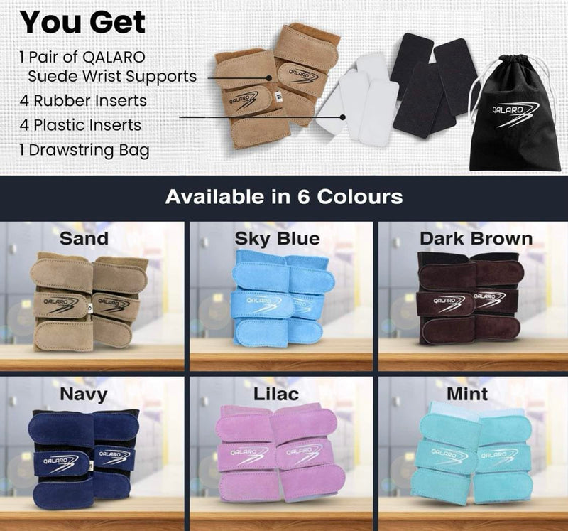 Suede Wrist Supports (Pair) with Bag | Gymnastics, Acrobatics, Cheer Adjustable Wrist Guards | Wrist Injury Prevention | Wrist Support Brace Hand Wraps Sand Medium